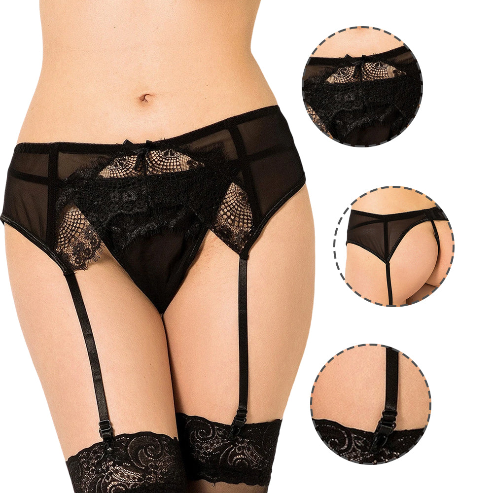 Women Plus Size Suspender Lingerie Set Garter Belts